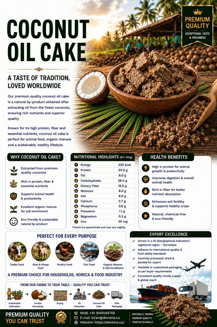 Coconut oil cake